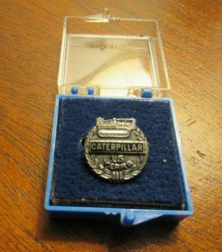 Vintage Caterpillar Tractor Co Service Pin 15 Yrs Sterling Silver
