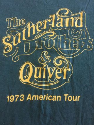 The Sutherland Brothers & Quiver 1973 Vintage Concert T - Shirt Island Recds Large