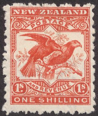 Zealand 1902 Kea And Kaka 1sh Orange - Red Sg315b Cat £80