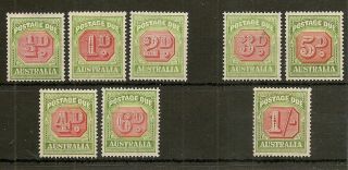 Australia 1938 - 48 Kgvi Postage Due Sgd112/17 (ex 115),  122,  124,  128
