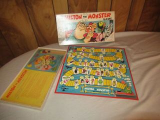 Rare 1966 Milton The Monster Family Board Game Milton Bradley High End Game