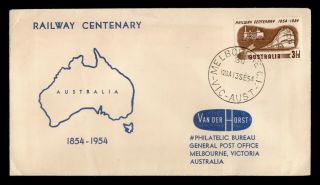 Dr Who 1954 Australia Fdc Railway Centenary C228650