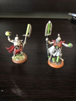 Warhammer 40k Necron Lords Painted And Based