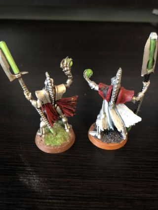 warhammer 40k Necron Lords Painted And Based 2