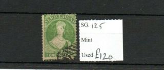Zealand 1864/71 1s Yellow Green Chalon Sg125 Sg Cv £120