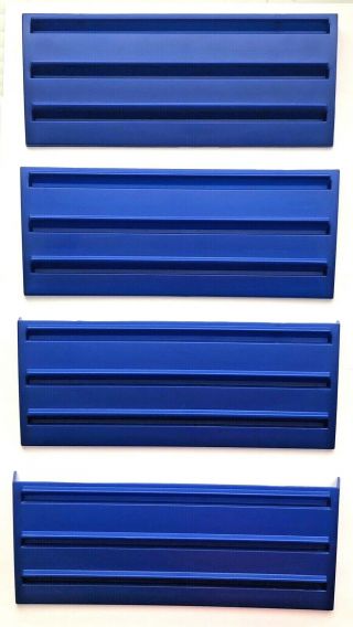 Rummikub Tile Holder Tray Set Of 4 Game Replacement Racks Blue 1997 Crafts Hobby