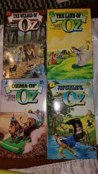 THE MAGICAL WORLD OF OZ by L.  Frank Baum (1979) Del Rey pb 1 - 4 w/case 3
