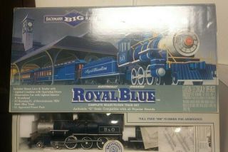 Vtg G - Scale Bachmann Big Hauler B&o Royal Blue Train Set W/ 4 - 6 - 0 Engine