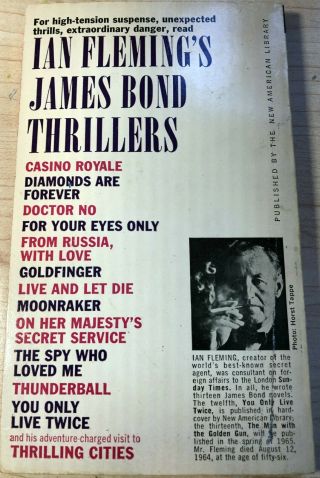 DIAMONDS ARE FOREVER Ian Fleming JAMES BOND THRILLER PB P2725 - 25th Printing 3