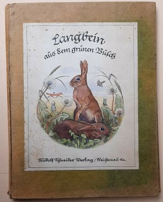 Altes Kinderbuch Schenke / Aichele Langbein Aus Dem Grünen Busch (1937)