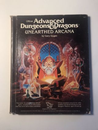 Tsr Official Advanced Dungeons & Dragons Unearthed Arcana 1st Edition Gary Gygax