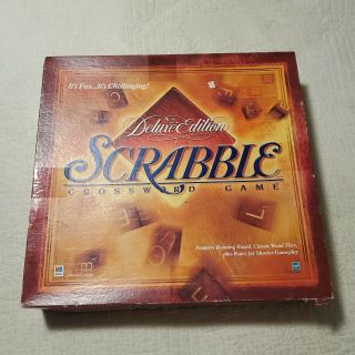 Milton Bradley Deluxe Edition Scrabble Crossword Game Turntable Missing 1 Tile