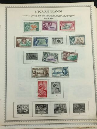 Tcstamps 12x Pages Very Old Pitcairn Islands Postage Stamps 271