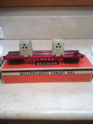 Lionel Postwar 6805 Atomic Energy Disposal Car - Box With All Tabs