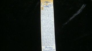 Bible Sewn Bookmark - 23rd Psalms Potter Funeral Home Ct Vintage