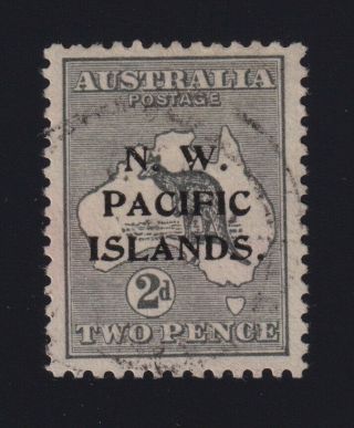 North West Pacific Islands Sc 29a (1918 - 23) 2d Grey Kangaroo Die Ii Vf