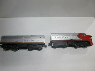 Lionel Toy Train Santa Fe Ab Diesel Locomotives 8020 8021 0 Gauge