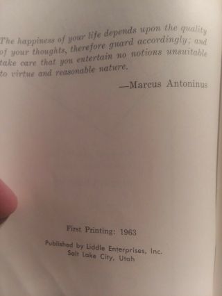 A Thought for Today Volume III First Printing 1963 3