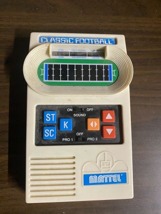 Mattel Classic Football Electronic Handheld Game Great