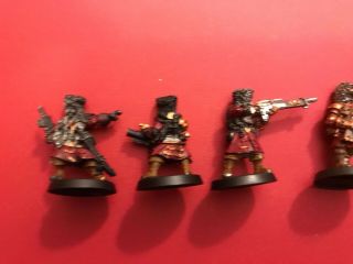 Warhammer 40k Painted Imperial Guard Vostroyan Army Squad Five Figures OOP Metal 3
