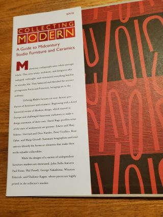 Collecting Modern A guide to Mid - century Furniture & Ceramics Pottery book 2001 3