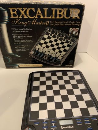 Excalibur King Master Ii 2 Electronic Chess & Checker Game Box & Complete