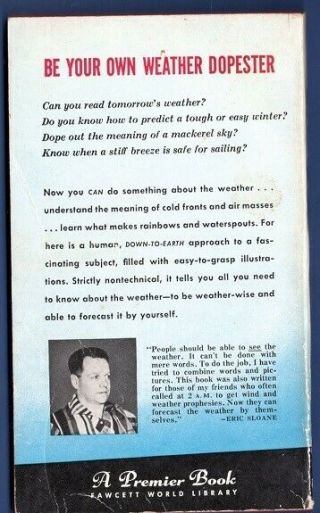 How You Can Forecast The Weather / Eric Sloane - Premier S42,  1957 2