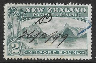 Pre Decimal,  Pacific,  Nz,  1899 2/ - Green,  No Wm,  Perfs15x14.  5,  Sg258,  Cv$250,  2284
