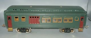 Lionel Prewar Standard Gauge 429 Lighted Baggage Parlor Car - Repainted