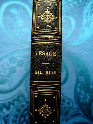 Histoire De Gil Blas De Santillane Par Lesage 1860 Halbleder Holzschnitte
