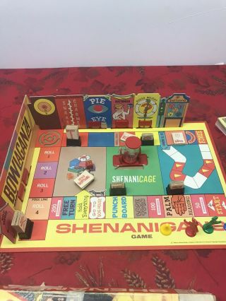 Vintage 1966 Shenanigans Board Game Complete Milton Bradley 4480 Carnival Fun 3