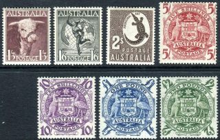 Australia - 1948 - 56 A Lightly Mounted Set To £2 Sg 223 - 224d