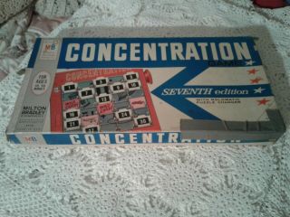 Vintage 1964 Milton Bradley Concentration Board Game