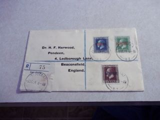 Aitutaki Cook Islands Stamps On 1934 Registered Cover To England