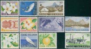 Cook Islands 1963 Sg163 - 173 Flowers Birds Buildings Fish Mnh