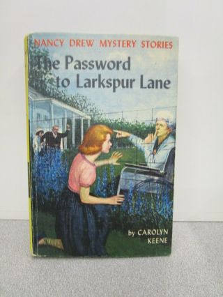 Vintage Nancy Drew 10 Password To Larkspur Lane 1962 - 68 Printing Hardcover
