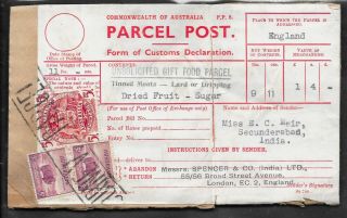 Australia Parcel Post Label On Cardboard