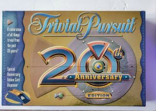 Trivial Pursuit 20th Anniversary Edition Board Game 2002 By Hasbro 100 Complete