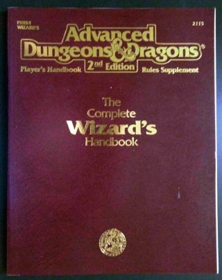 1989 Complete Wizard’s Handbook Ad&d 2nd Ed.  Tsr Inc.  (2115) (phbr4)