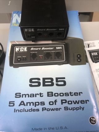 Nce 5240027 Sb5 5 Amp Smart Booster W Power Supply For Powercab Ho N Scale