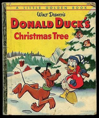 Walt Disney`s Donald Duck`s Christmas Tree - A Little Golden Book © 1954