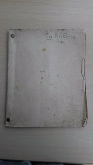 The Post Office 1892 School Essay In Exercise Book By W J Scott Hand Written