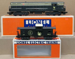 Lionel 6 - 8687 Jersey Central Fm Trainmaster Diesel Engine W/caboose O - Gauge Lnib