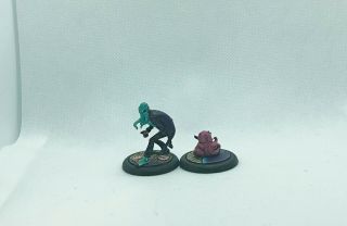 Malifaux Neverborn Coppelius & daydream well painted,  magnetized,  wyrd base 2