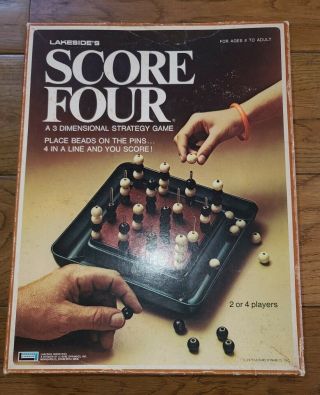 1975 Score Four Game By Lakeside,  No.  8325,  3 - Dimensional Strategy