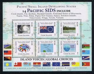 Cook Islands Pacific Small Island Developing States Stamp Logos Mini - Sheet
