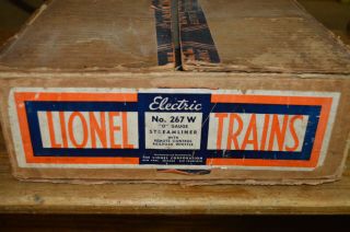 1937 Prewar Lionel Trains No 267w Flying Yankee Outfit Box Only Empty No Trains