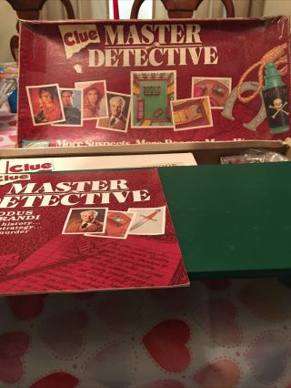 Vintage 1988 Clue Master Detective Board Game Parker Brothers 100 Complete
