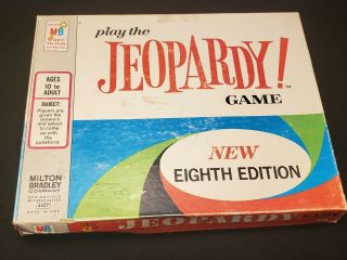 Vintage 1964 Milton Bradley Jeopardy Board Game 8th Edition.