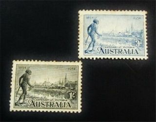 Nystamps British Australia Stamp 143,  144 Og Nh $120 J15y1954